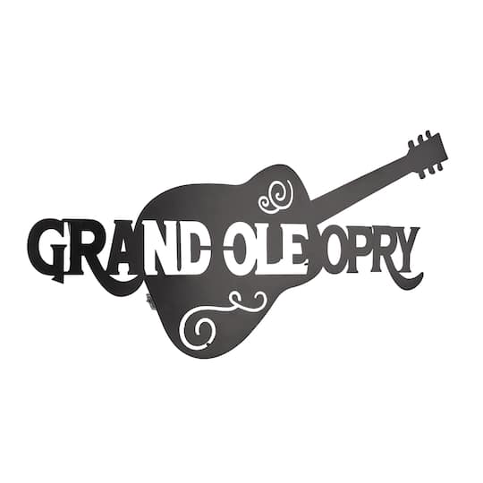 American Art Decor Grand Ole Opry laser Cut Guitar Metal Sign Featuring Back Lit LED – 36″ x 17.6″ in Black | Michaels® American Art Decor Grand Ole Opry laser Cut Guitar Metal Sign Featuring Back Lit LED – 36″ x 17.6″ in Black | Michaels®